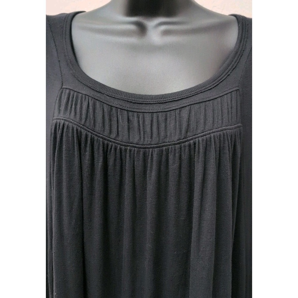 We The Free People Love Valley Long Sleeve Top Size Small OB872329 Black NWT